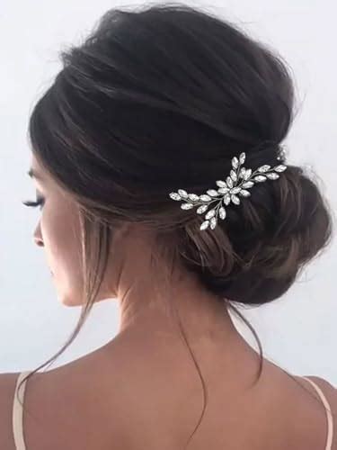 Jakawin Bride Wedding Pearl Hair Pins Flower Hair Piece