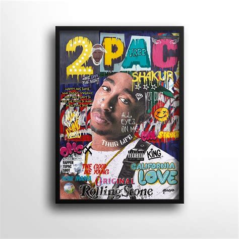 Tupac Poster Shakur 2pac Rapper Wall Art Rapper Poster T For