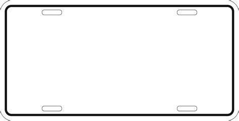 Editable Printable License Plate Template