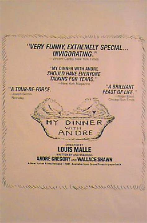 My Dinner with Andre Original 1981 U.S. One Sheet Movie Poster ...