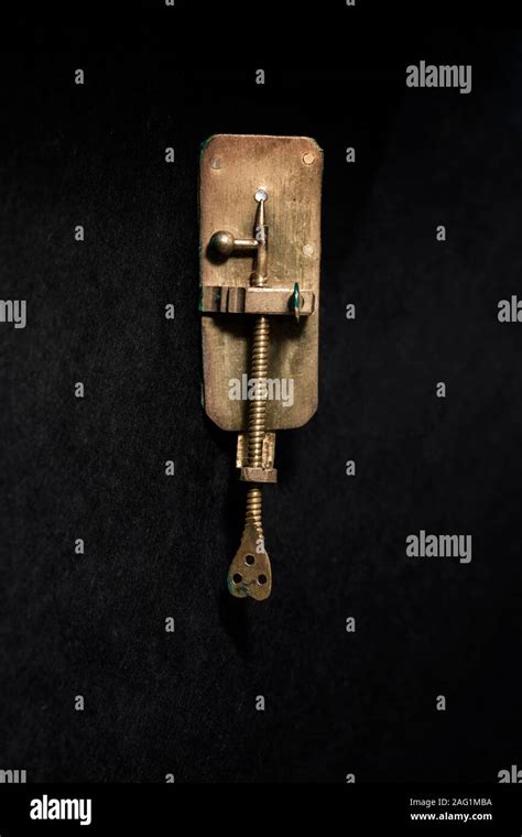 replica of van Leeuwenhoek microscope Stock Photo - Alamy