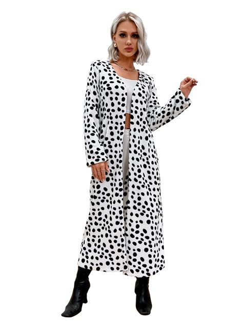 Eilly Bazar Open Front Longline Coat for Women Long Sleeve Female