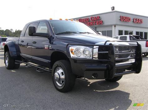 2007 Patriot Blue Pearl Dodge Ram 3500 Laramie Mega Cab 4x4 Dually 7482062 Car