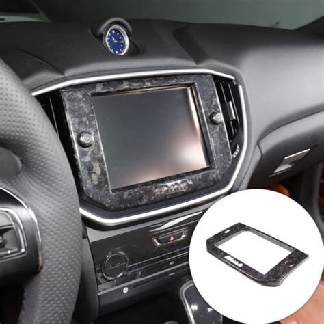 Forged Carbon Fiber Gps Navigation Panel Cover Fit For Maserati Ghibli