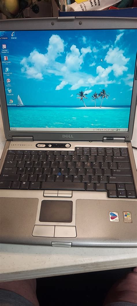 Vintage Dell Latitude D610 Laptop With Dvd Player And Replacement Ac