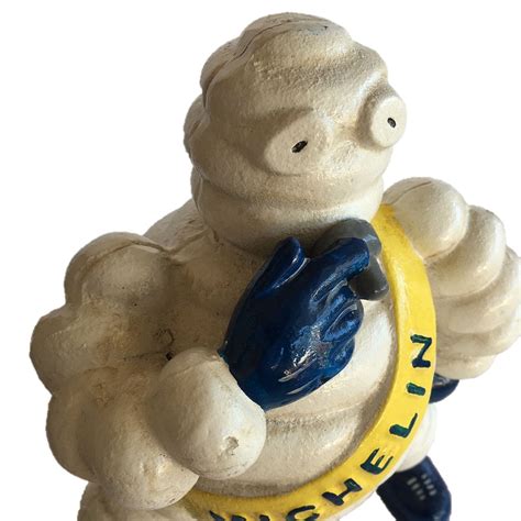 Michelin Man Smoking Statue Cast Iron 23cm Kidscollections