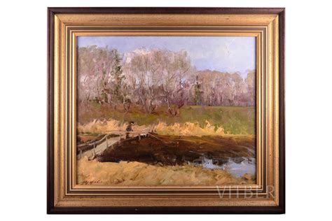 Шумилов Вячеслав Федорович (1931-2004), "Мостик", холст, масло, 38 x 46 ...