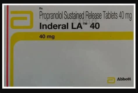 Inderal La Tablet Sr At Rs Stripe Propranolol Tablets In