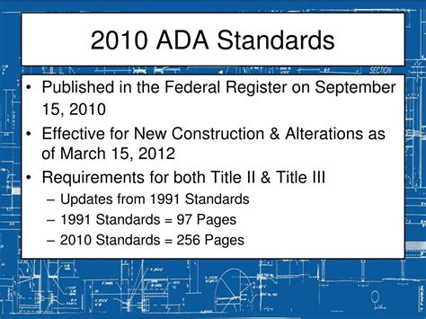 Ppt 2010 Ada Standards Powerpoint Presentation Free Download Id