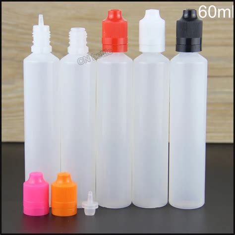 50pcs Lot 60ml 2OZ LDPE Pen Shape Bottle E Liquid Vape Juice Plastic