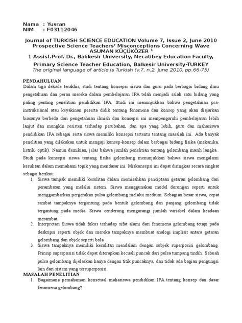 Detail Contoh Analisis Jurnal Koleksi Nomer