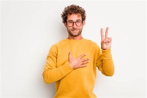 Premium Photo Taking An Oath Putting Hand On Chest
