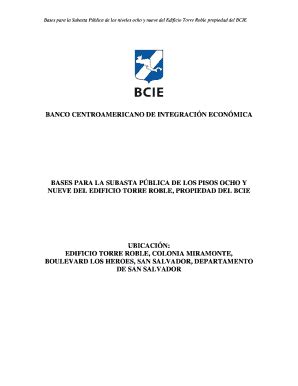 Completable En línea proveedores bcie Banco centroamericano de