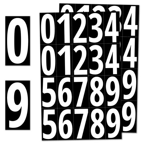 Buy Pieces Mm Number Stickers Waterproof Vinyl Stick On