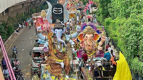 Ganesh Immersion Shobha Yatra At Tank Bund Huge Biggest Ganesh