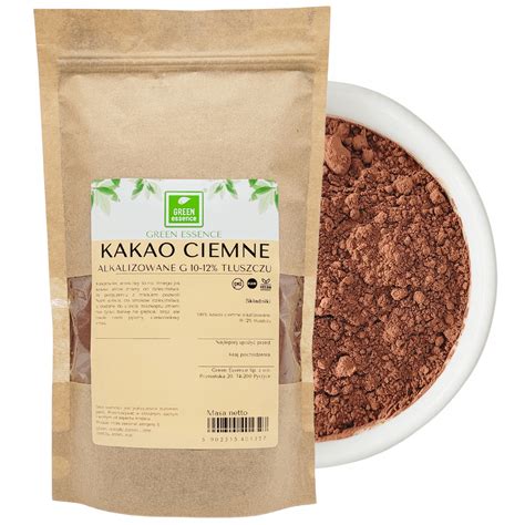 Kakao Ciemne W Proszku 1kg Naturalne Alkalizowane BEZ CUKRU Dla KETO I