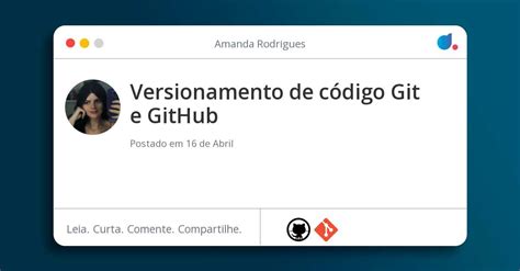 Versionamento De C Digo Git E Github