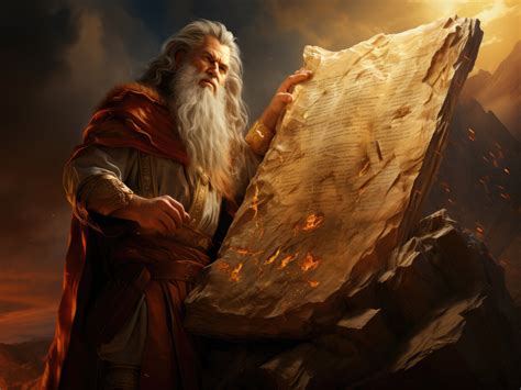 Ten Commandments Art 10 Commandments Moses Tablets Mosses Crossing