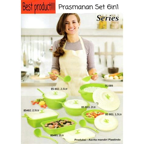 Jual PRASMANAN SET 6IN1 MANGKOK WADAH TEMPAT SAJI NASI LAUK PAUK