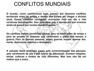 Conflitos Mundiais Ppt