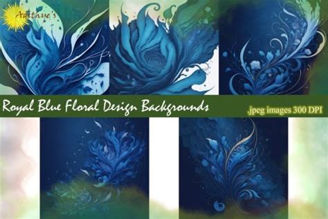 Royal Blue Floral Design Backgrounds Graphic by Adithye's · Creative Fabrica