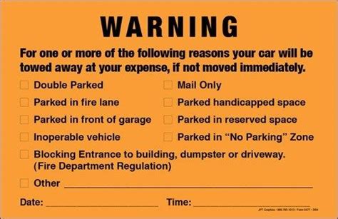 Parking Violation Notice Template Free Download Templates Free