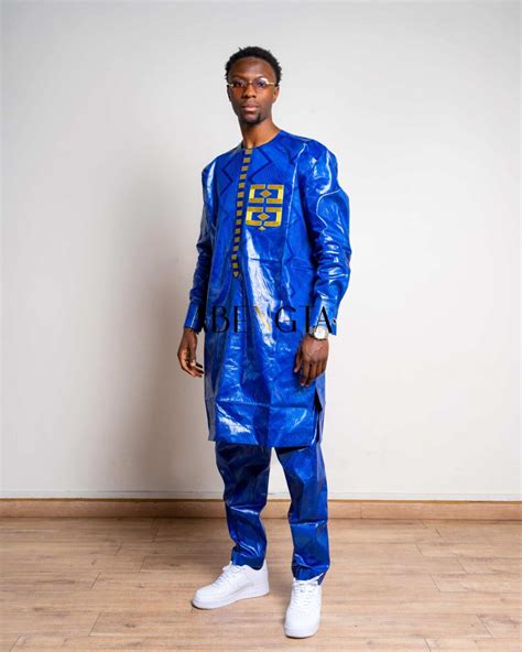 Bazin Homme Bleu Sidi Abengta