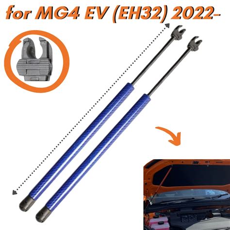 Qty 2 Carbon Fiber Hood Struts For MG4 EV EH32 For MG Mulan 2022