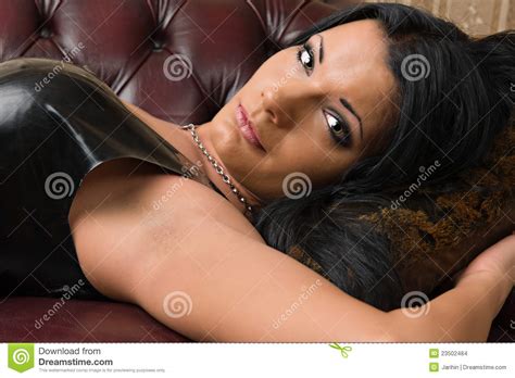 Brunette Mistress Stock Photo Image Of Dangerous Latex 23502484