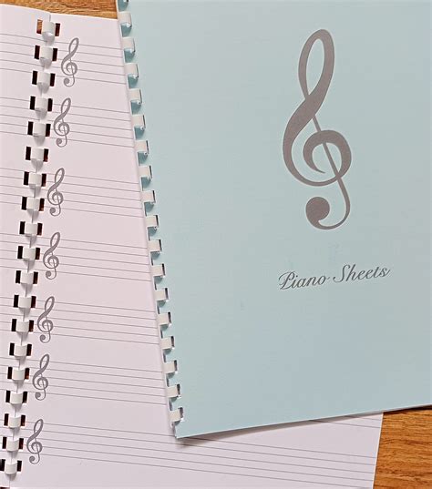 Piano Sheet Notebook - 50 blank piano sheet pages