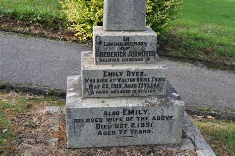 Frederick John Dyer And Emily Hooper Monument Kowethas Ertach Kernow