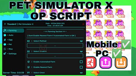 UPDATED Pet Simulator X Script Hack GUI Auto Farm Auto Eggs