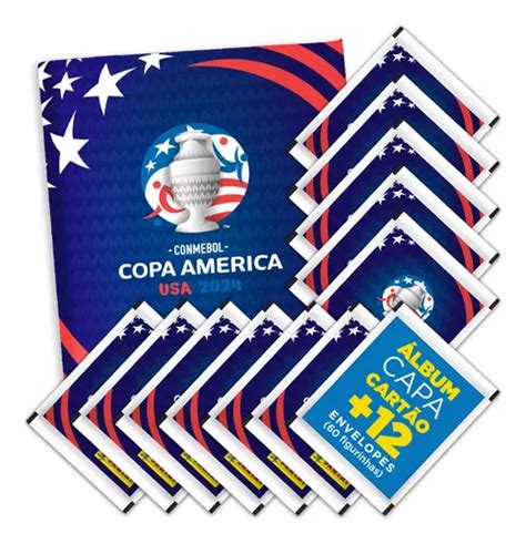 Conmebol Copa América 2024 Álbum Capa Cartão 60 Figurinhas