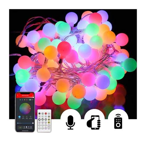 Catena Metri Con Led Sfera Smart Rgb Ic Dinamico Ip Wifi