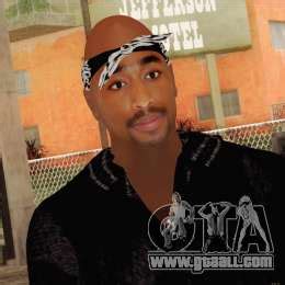 Tupac Shakur Skin V For Gta San Andreas