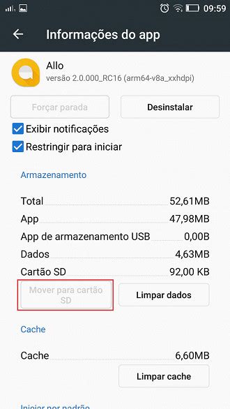 Como mover aplicativos Android para o cartão de memória