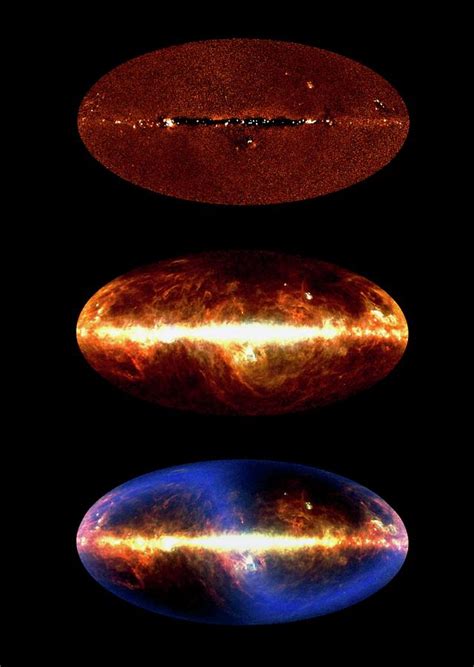 Three Infrared Views Of The Whole Sky Photograph By Nasa Science Photo