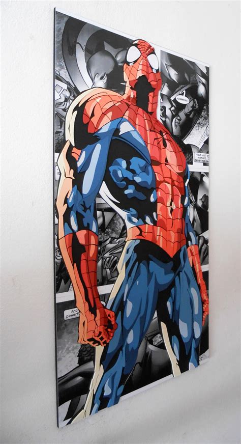 Spider Man Art Spider Man Wood Wall Art 3D Wall Decor Etsy