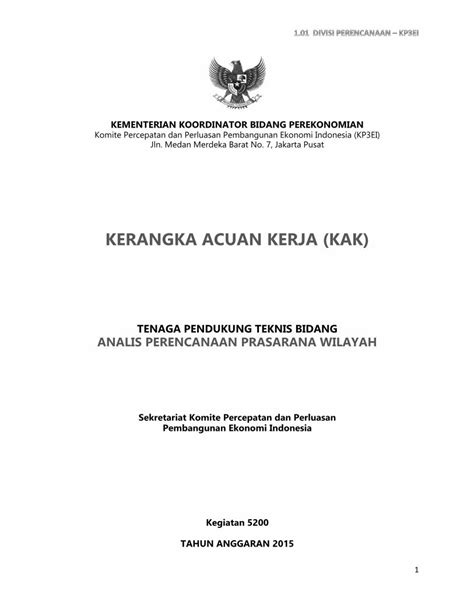 PDF KERANGKA ACUAN KERJA KAK Ekon Go Id 2 KERANGKA ACUAN KERJA