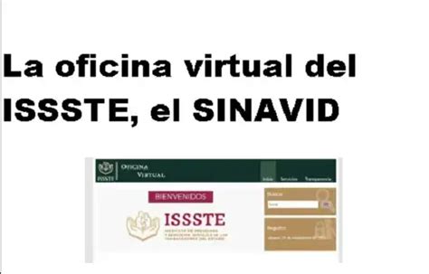 La Oficina Virtual Del Issste El Sinavid