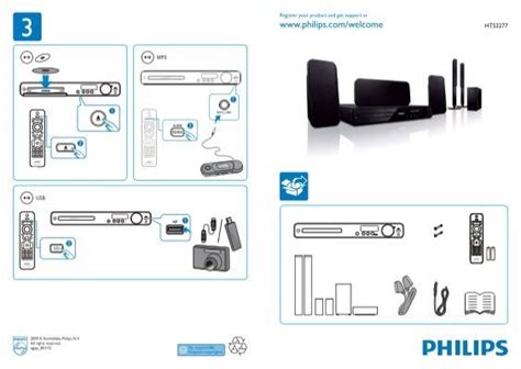 Philips Home Cin Ma Enceintes Guide De Mise En Route Eng