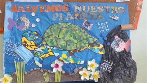 Mural de reciclaje Mural Actividades de arte para niños Dia del