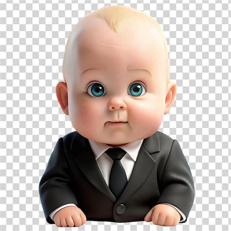 Premium Psd Boss Baby Character Isolated On Transparent Background