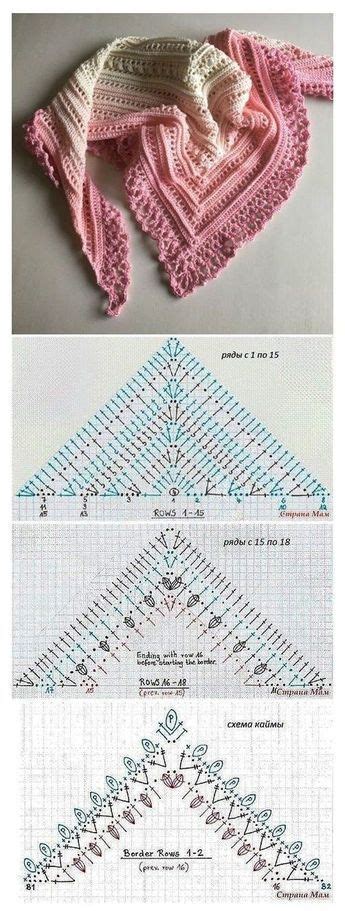 Chusty I Szale Wzory Crochet Shawl Diagram Shawl Crochet Pattern