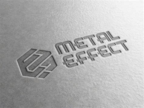 Premium Psd Engraved Logo On Metal Plate Mockup