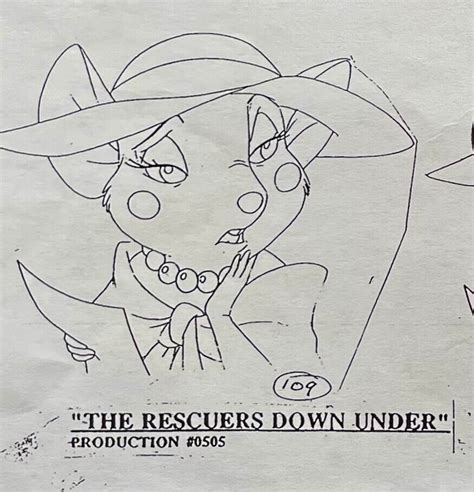 Rescuers Down Under Model Sheet Miss Bianca Disney Animation Research