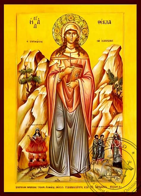 Saint Thecla First Woman Martyr And Equal To The Apostles Of Iconium