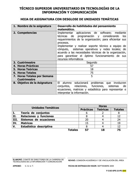 Desarrollo De Habilidades Del Pensamiento Matem Tico