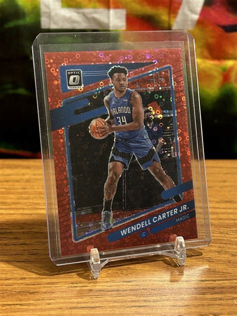 2021 2022 Wendell Carter Jr Donruss Optic Fastbreak Red Disco 12