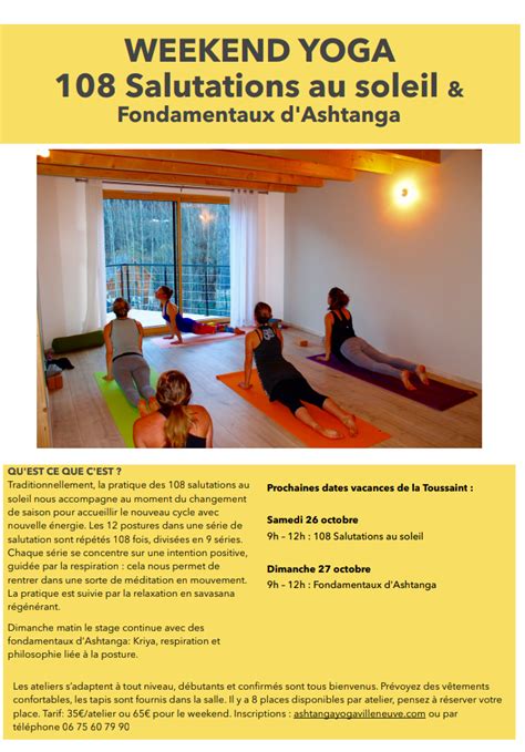 Stages De Yoga Ashtanga Yoga Villeneuve